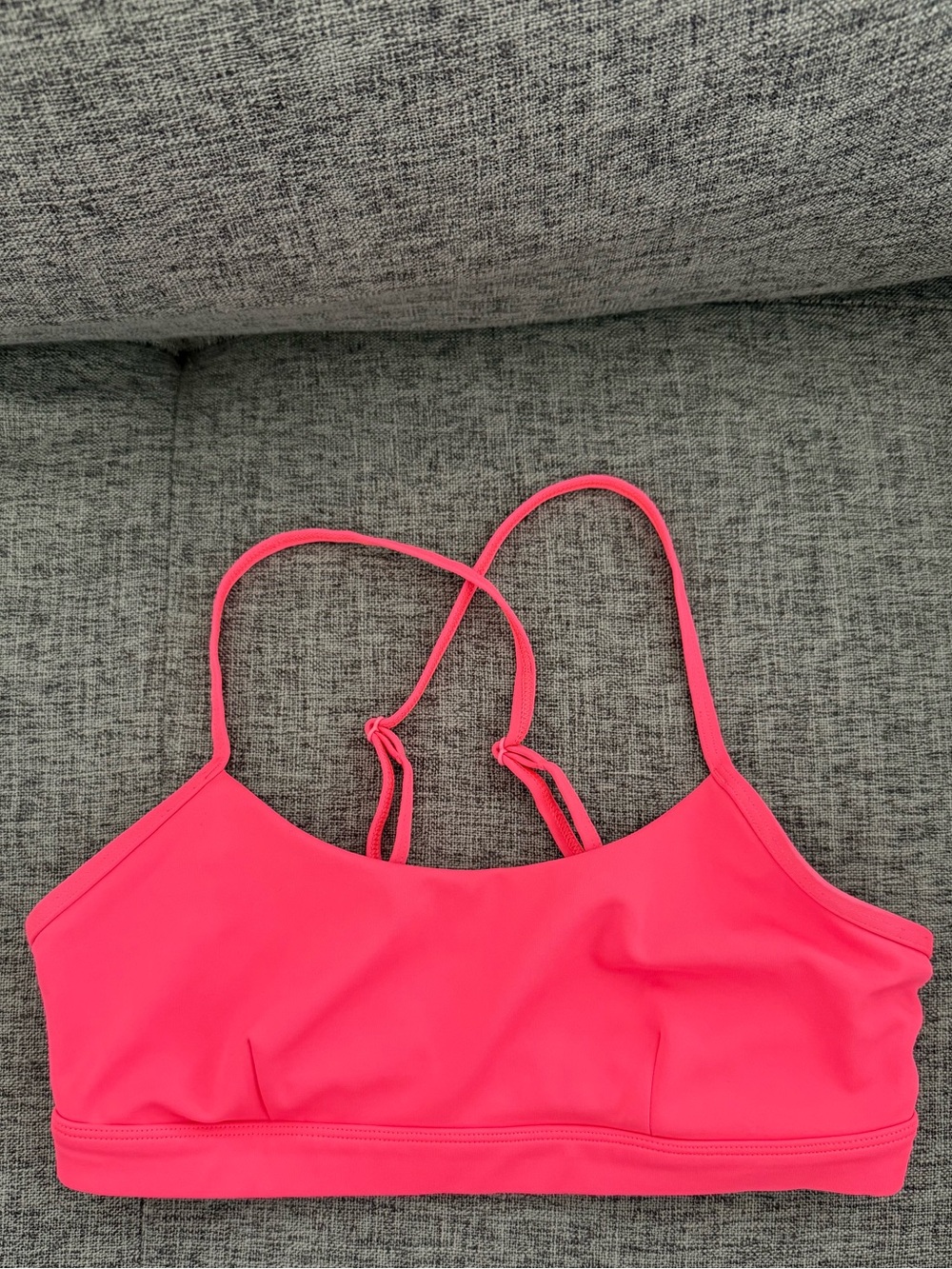ALO Yoga Neon Coral Strappy Sports Bra